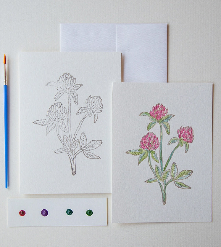 Clover Watercolor Card Art Kit