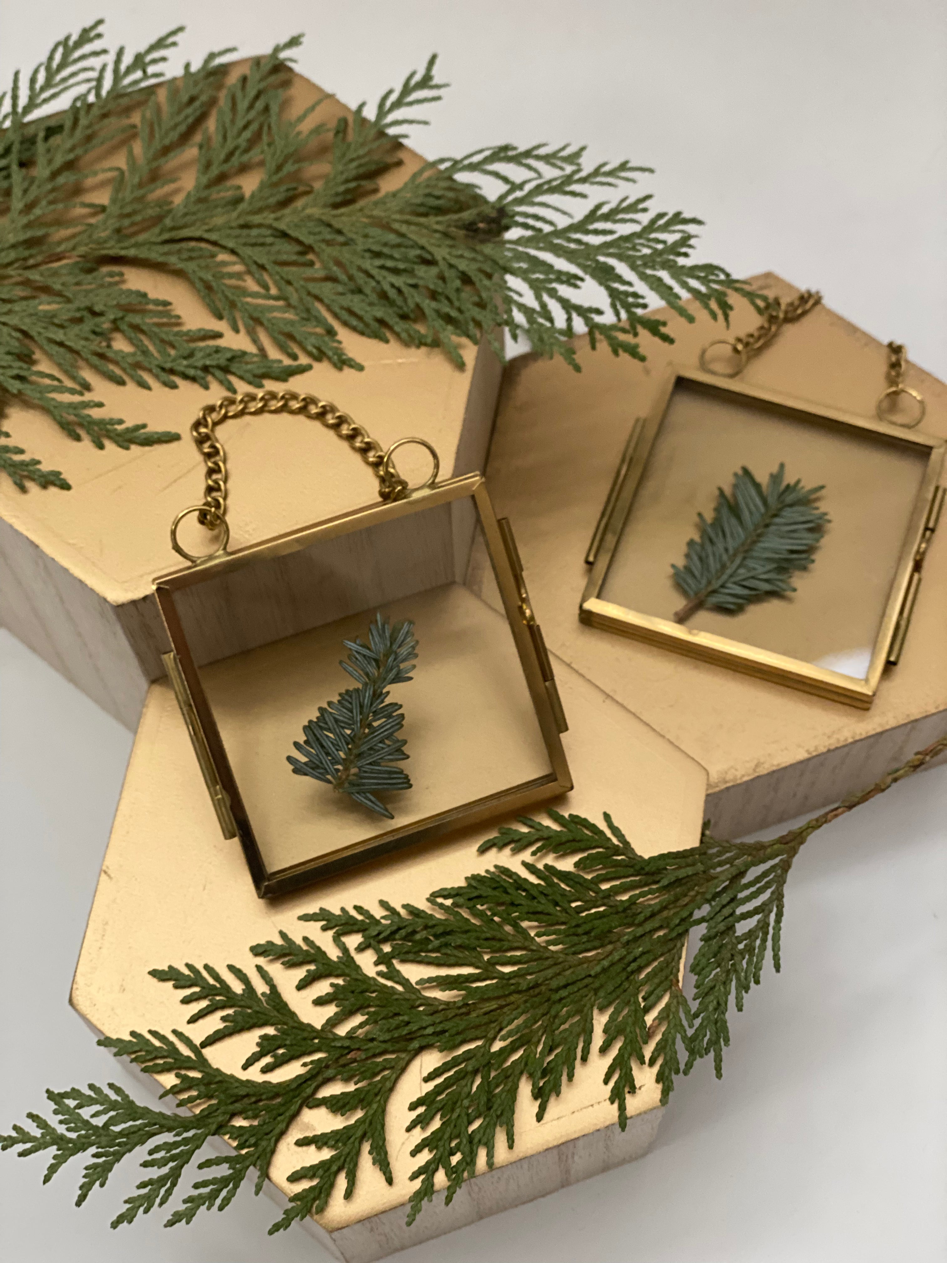Small Evergreen Frame-Gold
