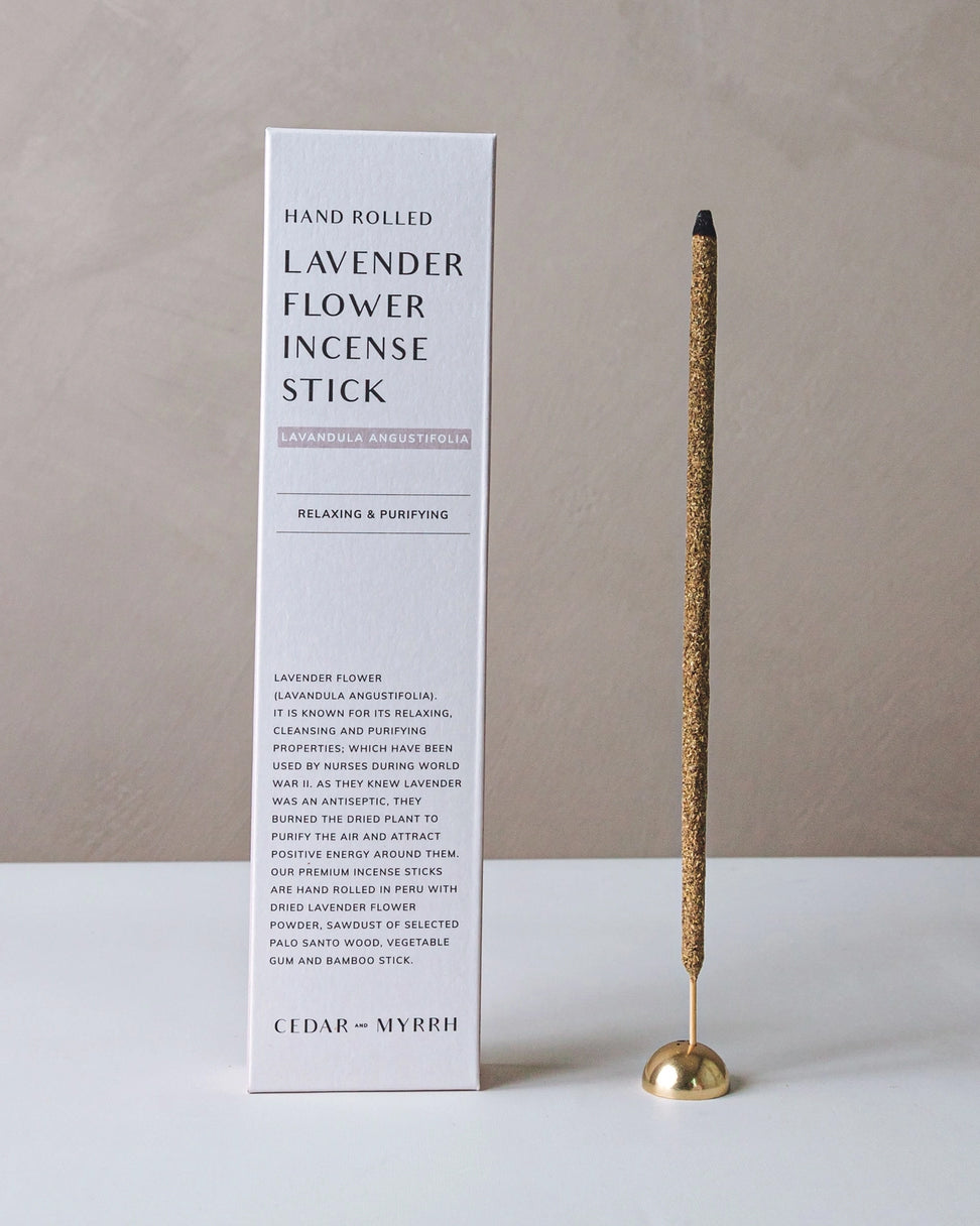 Hand Rolled Lavender Flower Incense Stick