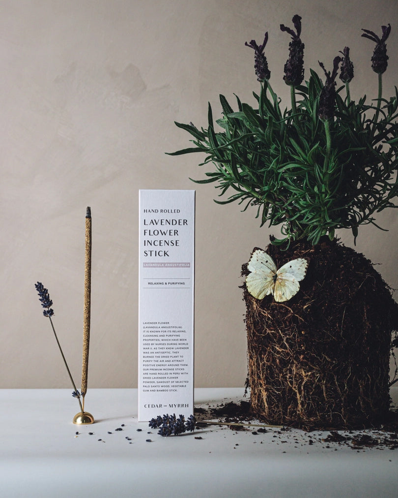 Hand Rolled Lavender Flower Incense Stick