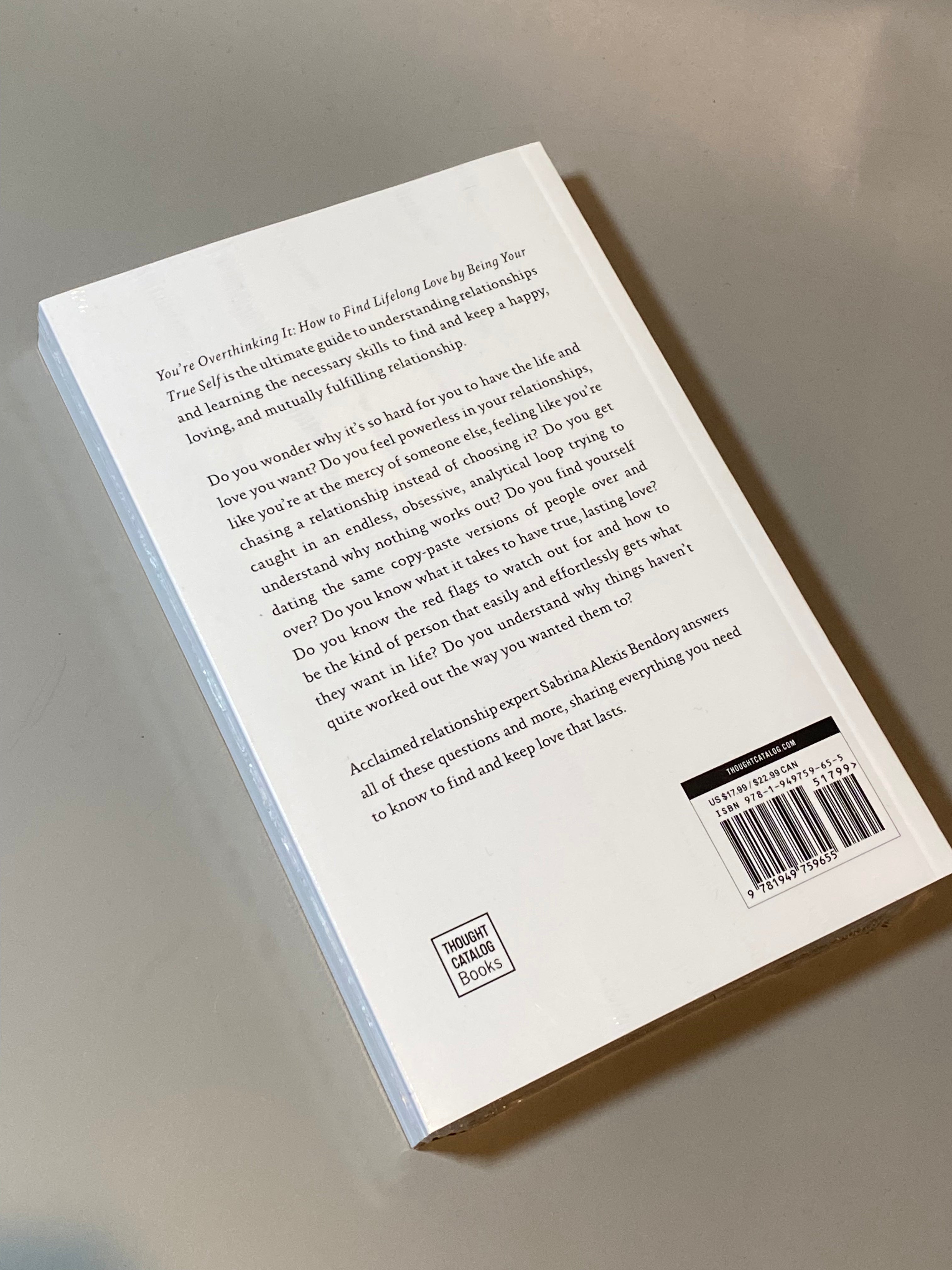 You're Over Thinking It Book